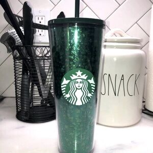 Starbucks tumbler 24 oz emerald green flecks